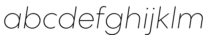 Centra No2 Thin Italic Font LOWERCASE