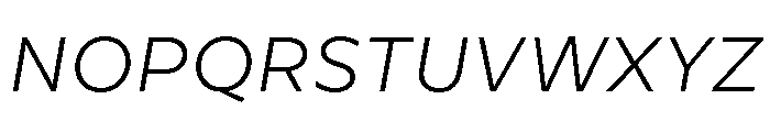 CentraleSans LightItalic Font UPPERCASE