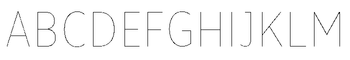 CentraleSansCnd Hairline Font UPPERCASE