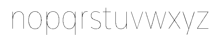 CentraleSansCnd Hairline Font LOWERCASE
