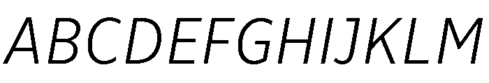 CentraleSansCnd LightItalic Font UPPERCASE