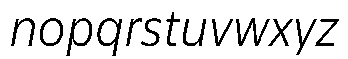 CentraleSansCnd LightItalic Font LOWERCASE