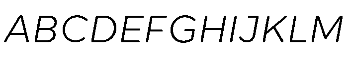 CentraleSansRnd LightItalic Font UPPERCASE