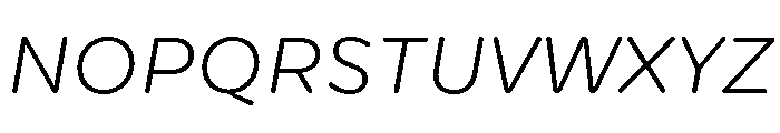 CentraleSansRnd LightItalic Font UPPERCASE
