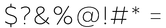CentraleSansRnd Thin Font OTHER CHARS