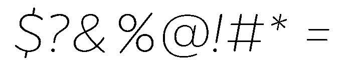 CentraleSansRnd ThinItalic Font OTHER CHARS