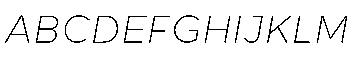 CentraleSansRnd ThinItalic Font UPPERCASE
