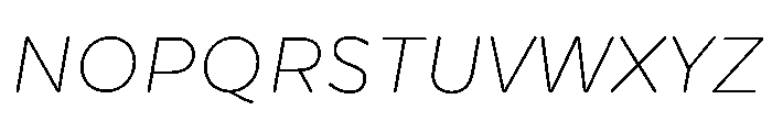CentraleSansRnd ThinItalic Font UPPERCASE