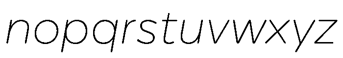 CentraleSansRnd ThinItalic Font LOWERCASE