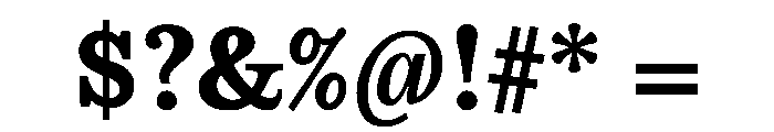 CenturySupraABold Font OTHER CHARS