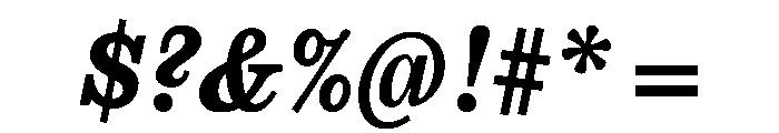 CenturySupraABoldItalic Font OTHER CHARS