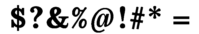 CenturySupraACapsBold Font OTHER CHARS
