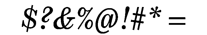 CenturySupraAItalic Font OTHER CHARS