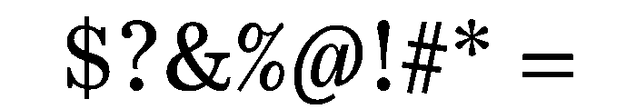 CenturySupraARegular Font OTHER CHARS