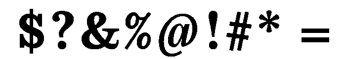 CenturySupraBCapsBold Font OTHER CHARS