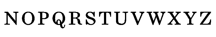 CenturySupraBCapsRegular Font LOWERCASE