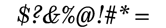 CenturySupraBItalic Font OTHER CHARS