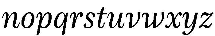 CenturySupraBItalic Font LOWERCASE