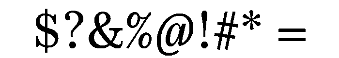 CenturySupraBRegular Font OTHER CHARS