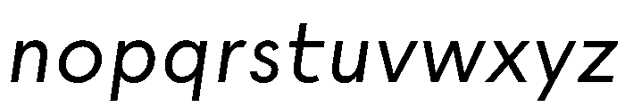Certeauproweb Oblique Font LOWERCASE