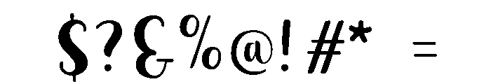 Celestial Tall Font OTHER CHARS