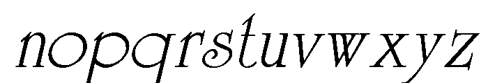 Celtic Regular Italic Font LOWERCASE