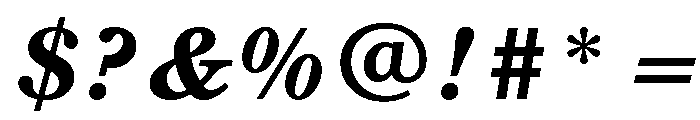 Century New Style Bold Italic Font OTHER CHARS