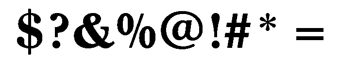 Century New Style Bold Font OTHER CHARS