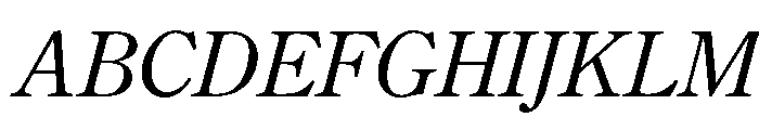 Century New Style Light Italic Small Caps Font UPPERCASE