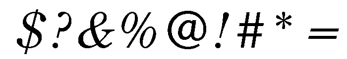 Century New Style Light Italic Font OTHER CHARS