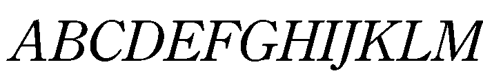 Century New Style Light Italic Font UPPERCASE
