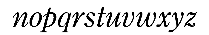Century New Style Light Italic Font LOWERCASE