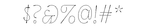 Cerulya Bold Italic Font OTHER CHARS