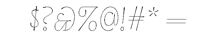 Cerulya Heavy Italic Font OTHER CHARS