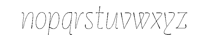 Cerulya Heavy Italic Font LOWERCASE