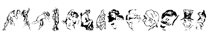 Cezanne Sketches Font UPPERCASE