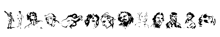 Cezanne Sketches Font UPPERCASE