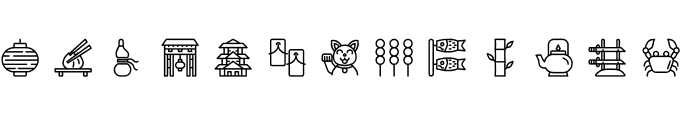 1-Japan-icons-font-25 Font LOWERCASE