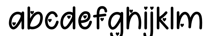 212 Baby Girl Hearts Font LOWERCASE