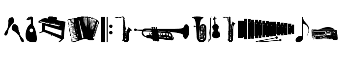 212 Music Dingbats Font LOWERCASE