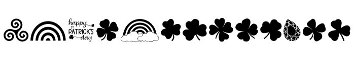 212 Saint Paddy Dings Font LOWERCASE