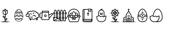 3-Happy-Easter-icons-font Font LOWERCASE