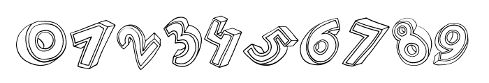 3D sketch font Italic Font OTHER CHARS