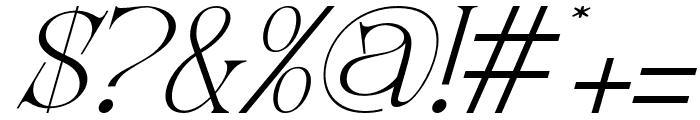 452B Sparked Light Italic Font OTHER CHARS