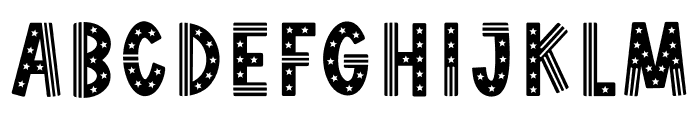 4th of July Font UPPERCASE