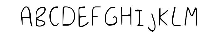 A English Handwriting Regular Font UPPERCASE