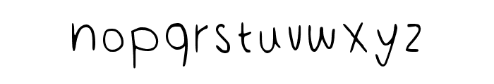 A English Handwriting Regular Font LOWERCASE