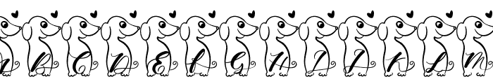 A Pair of Tiny Dogs Font UPPERCASE