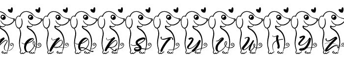 A Pair of Tiny Dogs Font UPPERCASE