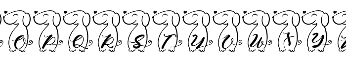 A Pair of Tiny Dogs Font LOWERCASE